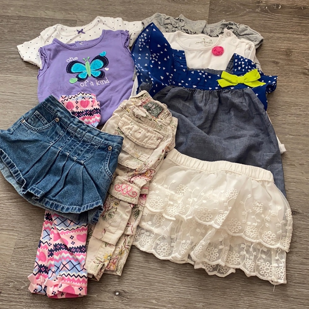 9 piece baby girls clothes sz 18m